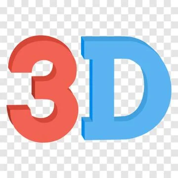 3D three-dimensional button sign in solid red and blue colors イラスト素材