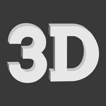 3D three-dimensional button sign in solid grayscale イラスト素材
