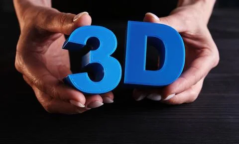 3D Three-Dimensional Letters Printed With 3D Printer 库存照片