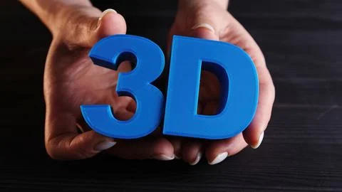 3D Three-Dimensional Letters Printed With 3D Printer Stock Photos