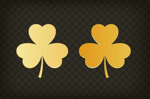 3d Three leaf clover coin on isolated background 库存插图