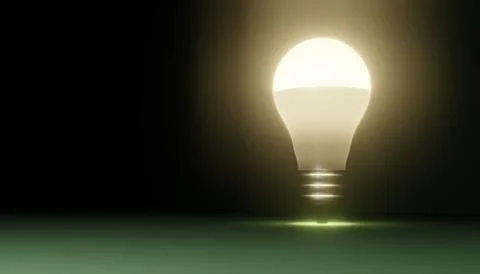 3D three led bulbs Stock Photos