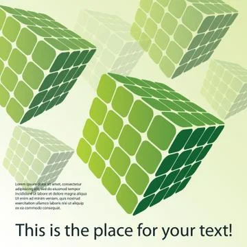 3D Three Sided Cube Puzzle Boxes Illustrazione stock