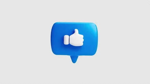 3d like thumb - alpha channel transparent background Stock Footage 231186038