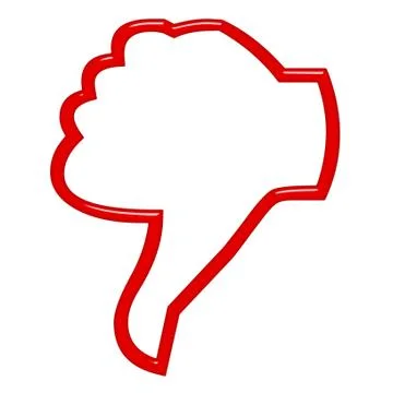 3D Thumbs Down Stock Illustration