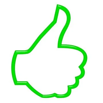 3D Thumbs Up Stock Illustration