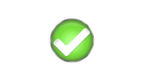 3D Tick Button V2 Stock Footage 170185105