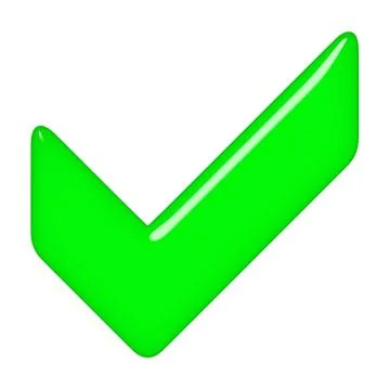 3D Tick Sign Stock Illustration