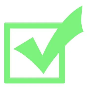 3D Ticked Box Stock Illustration