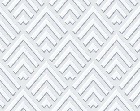 3D tiles. Rendering seamless geometric 3d pattern. White abstract background. Stock Illustration
