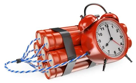 3D Time bomb Stock Illustration