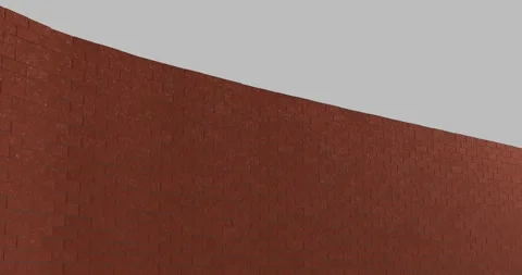 3D Timelapse of Red Brick Wall Construction Against Minimalistic Background Stock Footage 284449380