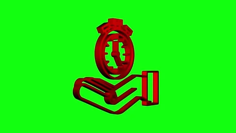 3d Timer in hand. Icon with timer. Business concept. Watch, time icon, clock Stock Footage 169319050