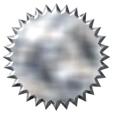 3D Tin Foil Seal Stock Illustration
