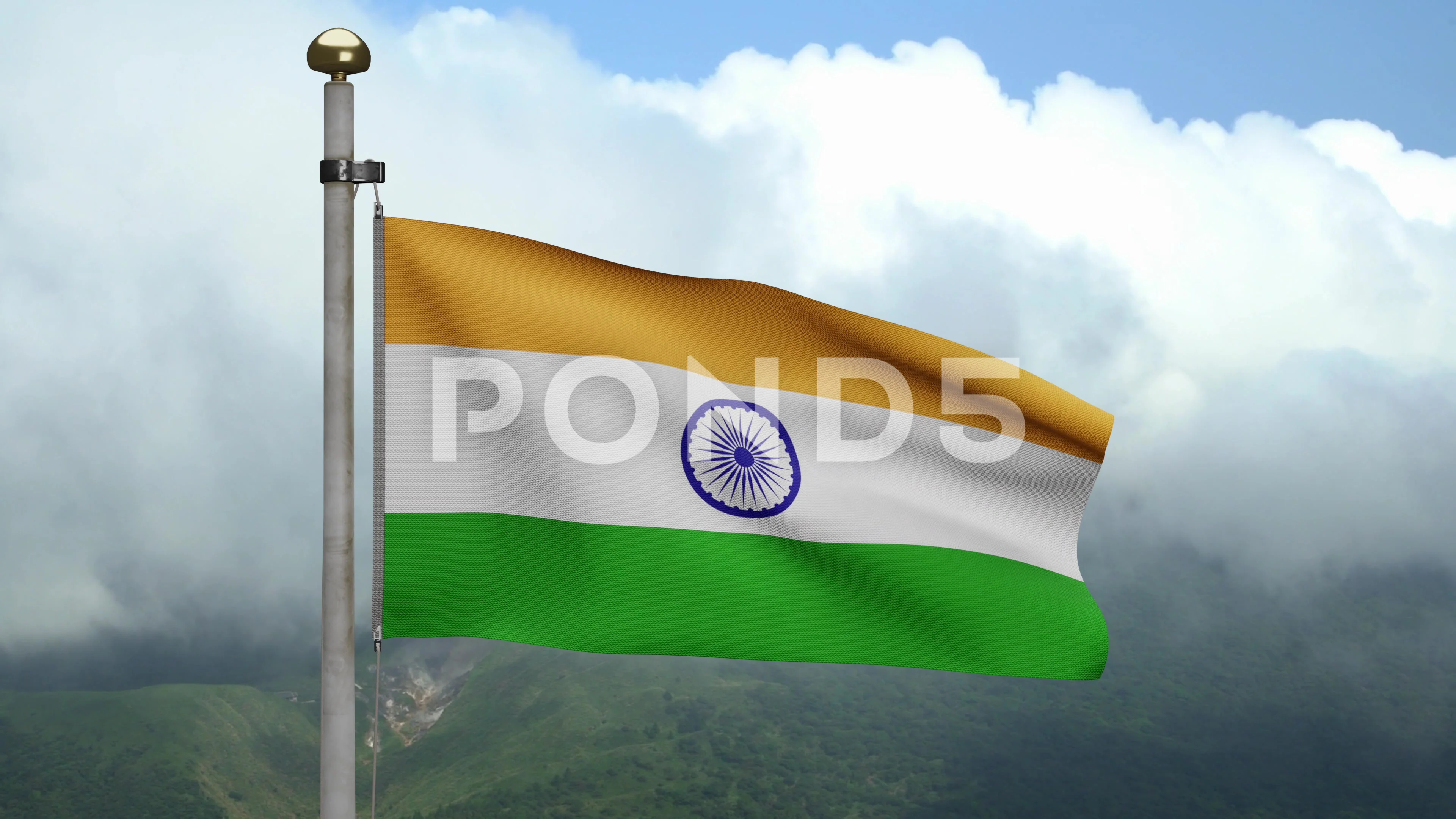 3D Tiranga indian flag waving in wind. C... | Stock Video | Pond5