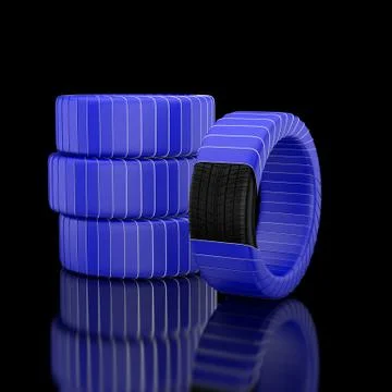 3d tire. Stock Illustration