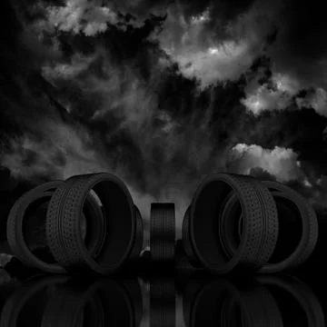 3d tire. Stock Illustration
