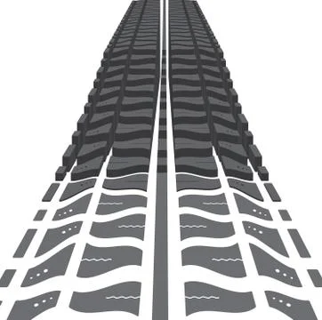 3d tire track Stock Illustration