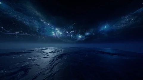 3D. Titan. Moon. View of the sky Stock Footage 287772612