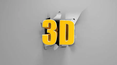 3D title on a torn screen. For a theatrical or tv trailer. Stock Footage 37025109