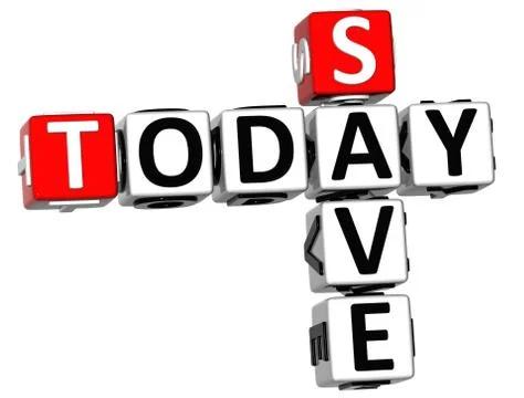 3d today save crossword イラスト素材