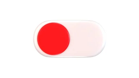 3d toggle switch on and off button animation Stock Footage 312117833