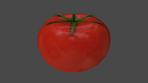 3D Tomato Loop Rotating (Alpha) Stock Footage 27740844