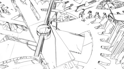 3d toon clockwork gear animation Vídeos de archivo 111749367