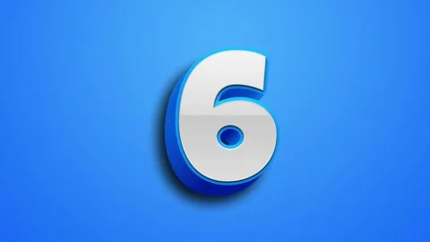 3D Top 10 Countdown Animation on Blue Background Stock-Footage 336713697