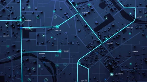 Location Map Top View Stock Footage ~ Royalty Free Stock Videos | Pond5