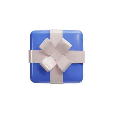 3D top view realistic gift box Stock Illustration