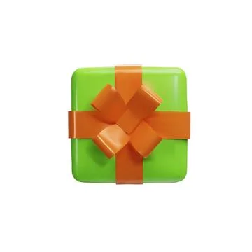3D top view realistic gift box Stock Illustration