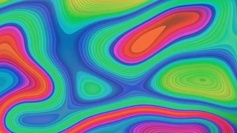 3D topographic pattern textures. Colorful transforming abstract background. Stock Footage 254059475