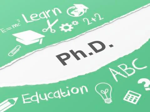 3d torn paper Ph.d. Stock Illustration