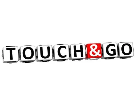 3d touch and go button click here block text イラスト素材