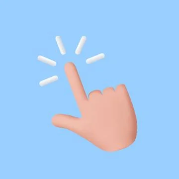 3d touch screen, hand pointing gesture, Stock Illustration