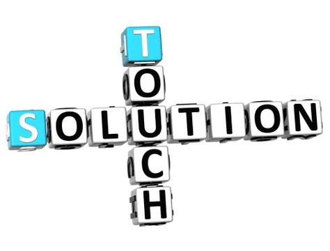 3d touch solution crossword Illustrazione stock