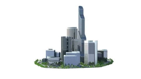 3d town 動画素材 99279375