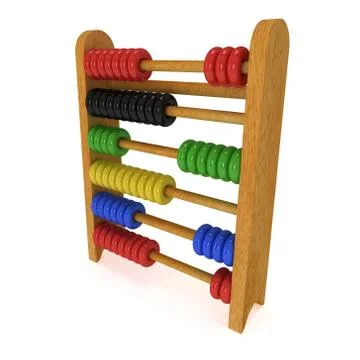 3d toy abacus Illustrazione stock