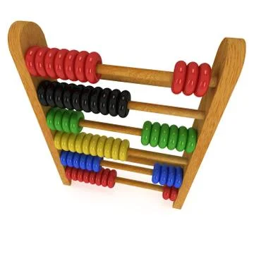 3d toy abacus Illustrazione stock