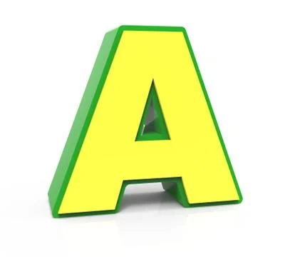 3D Toy letter A Stock Illustration