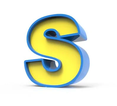 3D toylike letter S Stock Illustration
