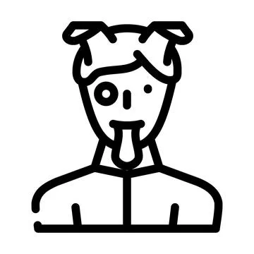 3d tracking line icon vector illustration flat Stock Illustration