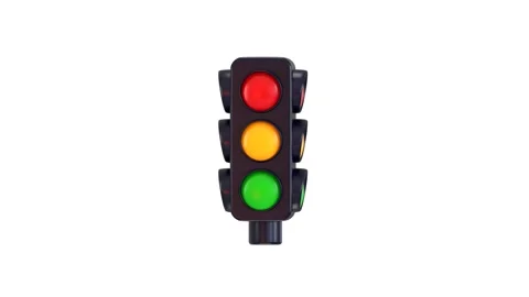 3d traffic light with Changing Light animation Stock-Footage 312214018