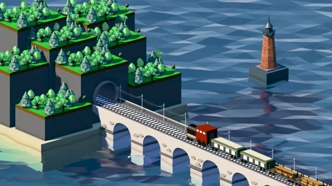 3d Train Stock Footage 153762672