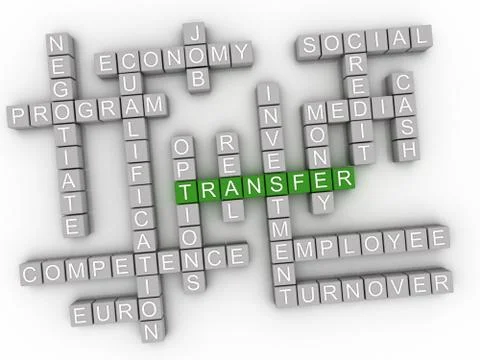 3d Transfer word cloud concept - Illustration Stock Illustration