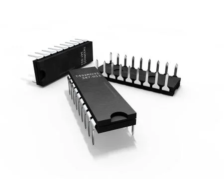 3d Transistors on a white background Stock Illustration