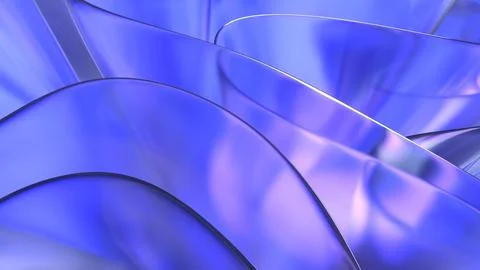 3D translucent abstract wave wallpaper background. Shiny curved organic sha.. Stock Illustration