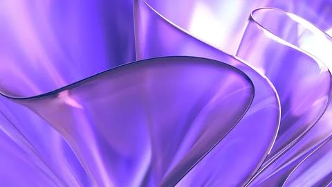 3D translucent abstract wave wallpaper background. Shiny curved organic sha.. Stock-Illustration