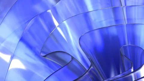 3D translucent abstract wave wallpaper background. Shiny curved organic sha.. Stock Illustration